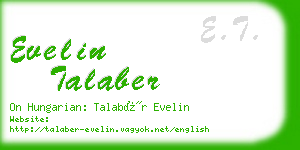 evelin talaber business card